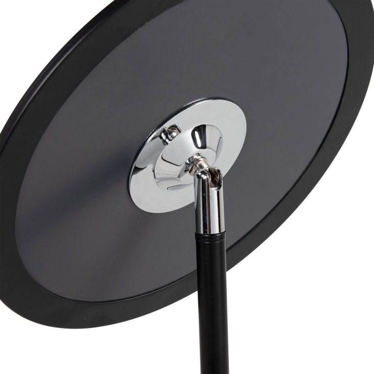 Maisons Du Monde Marbre - Espejo De Mesa De Mármol Blanco Y Metal Negro 25x39 Cm