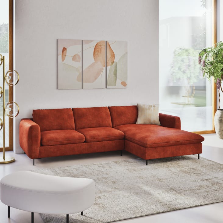 Maisons Du Monde MARCELLIN - Banco De Terciopelo Gris Claro Y Metal Negro