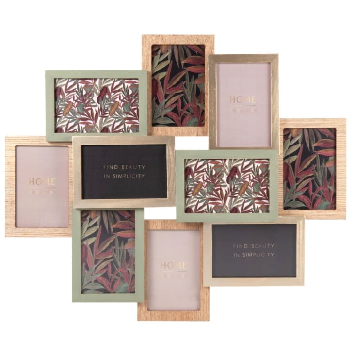 Maisons du Monde Marco multifotos para 10 fotos verde dorado y beige 58x49