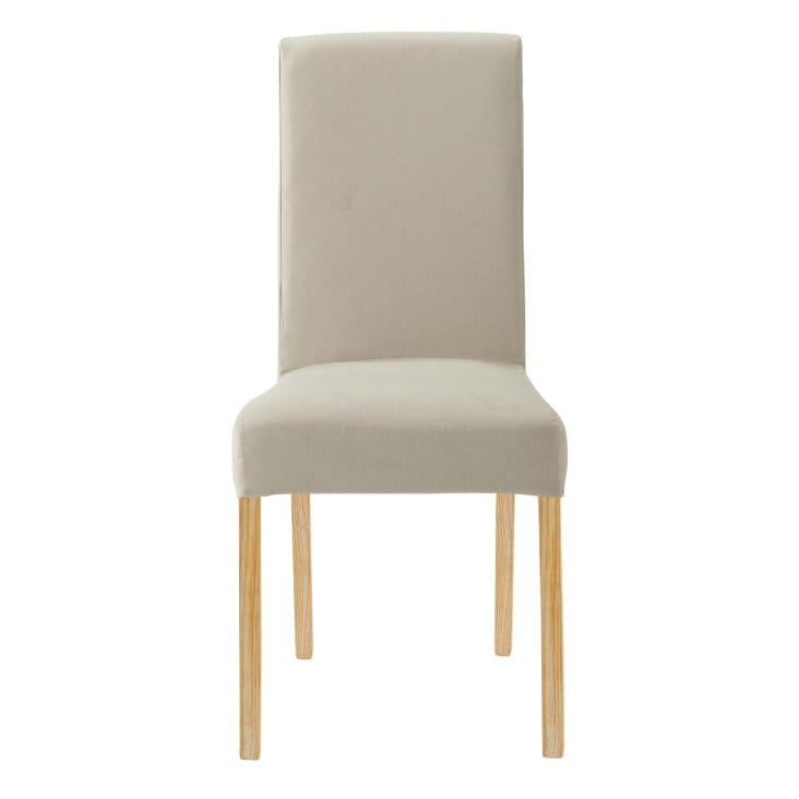 Maisons Du Monde Margaux - Funda De Silla De Algodón Reciclado Beige Mastic Compatible Con La Silla MARGAUX