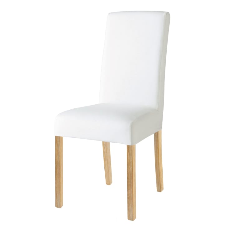 Maisons du Monde Margaux - Funda de silla de algodón reciclado marfil compatible con la silla MARGAUX