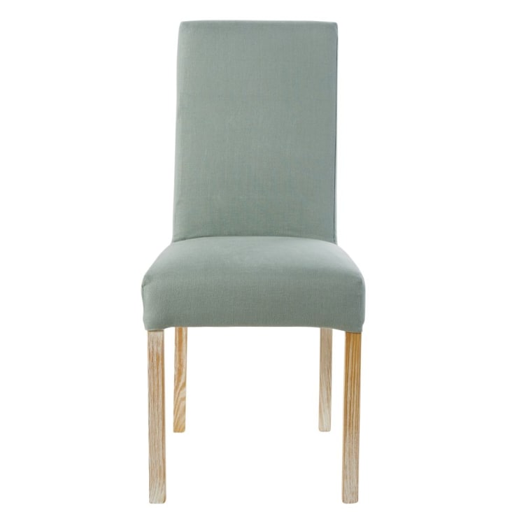 Maisons Du Monde MARGAUX - Funda De Silla De Lino Lavado Verde Jade Compatible Con La Silla MARGAUX