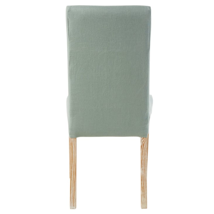 Maisons Du Monde MARGAUX - Funda De Silla De Lino Lavado Verde Jade Compatible Con La Silla MARGAUX
