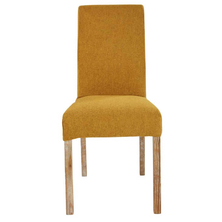 Maisons Du Monde Margaux - Funda De Silla De Tela Reciclada Ocre Compatible Con La Silla MARGAUX