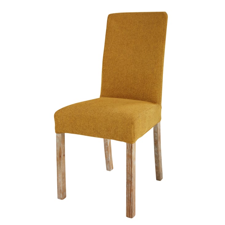 Maisons du Monde Margaux - Funda de silla de tela reciclada ocre compatible con la silla MARGAUX
