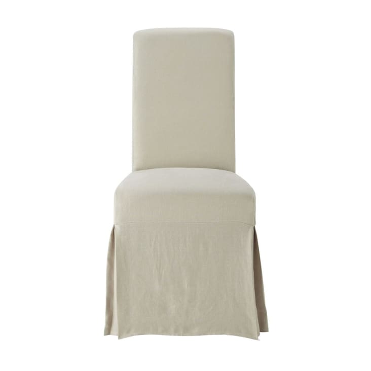 Maisons Du Monde Margaux - Funda Larga De Silla De Lino Lavado Beige