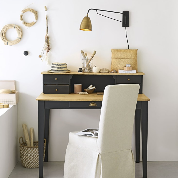 Maisons Du Monde Margaux - Funda Larga De Silla De Lino Lavado Beige