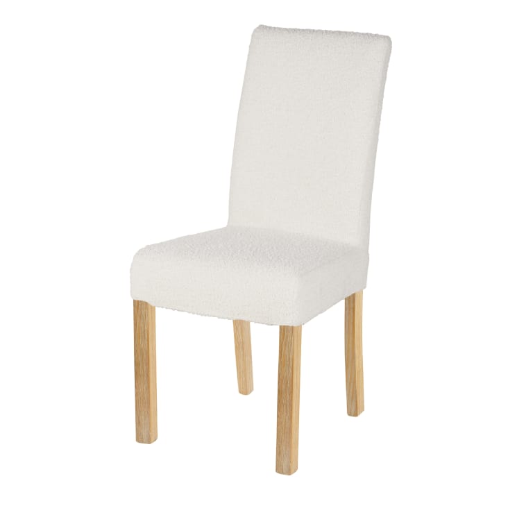 Maisons du Monde MARGAUX - Funda para silla de rizo blanco compatible con la silla MARGAUX