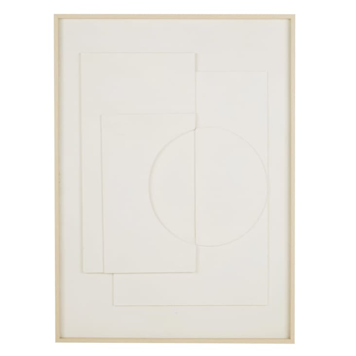 Maisons du Monde MARLON - Lienzo abstracto color crudo 80 x 110