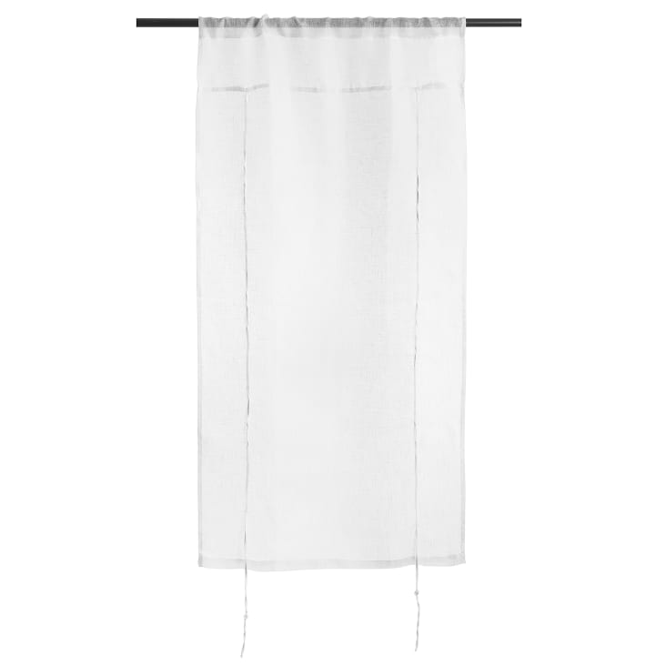 Maisons du Monde Marquise - Cortina corta de nudos de lino crudo 60x120 - la unidad