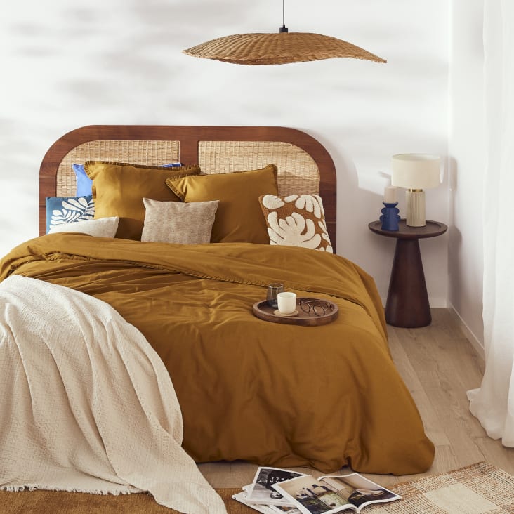 Maisons Du Monde MARTINE - Cubrecama De Algodón Ecológico Color Bronce 220 X 240