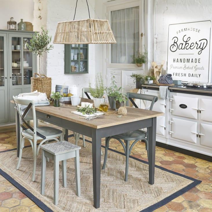 Maisons Du Monde MATHILDA - Vitrina De 2 Puertas De Metal Verde Claro