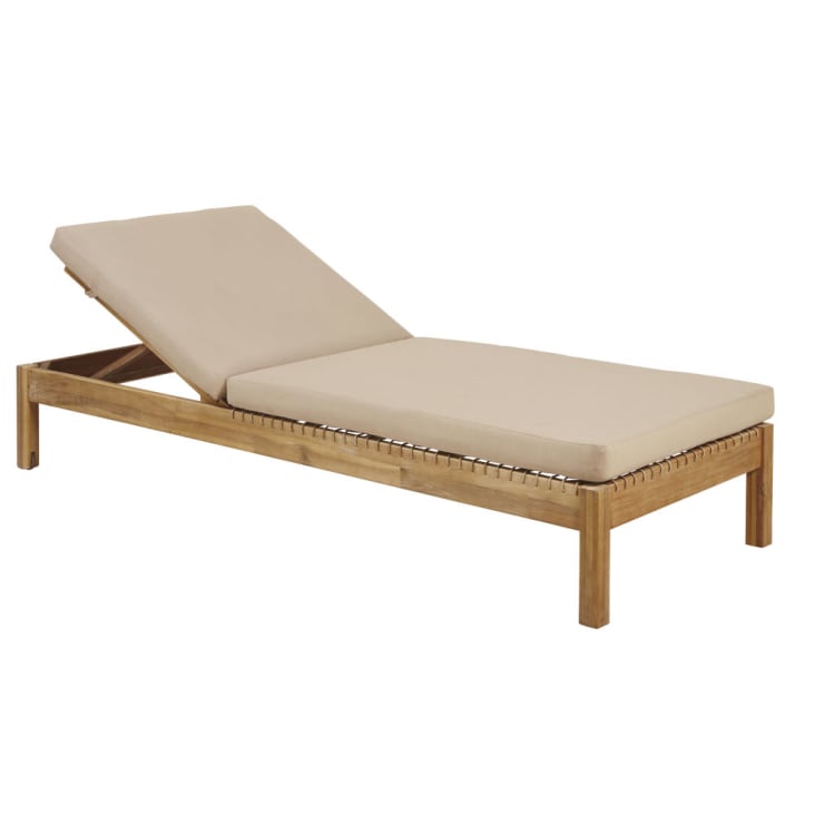 Maisons Du Monde Maupiti - Hamaca De Resina Trenzada Y Tela Marrón Claro