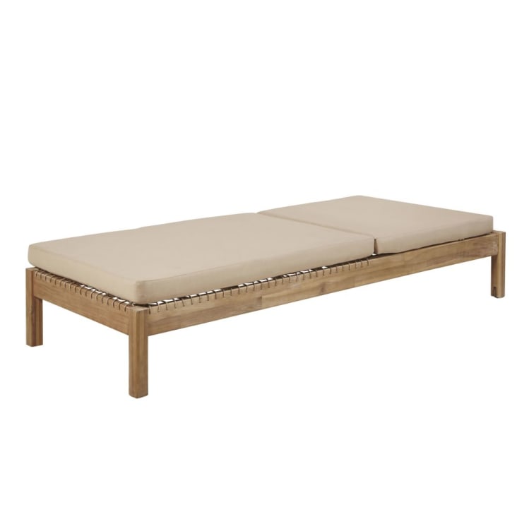 Maisons Du Monde Maupiti - Hamaca De Resina Trenzada Y Tela Marrón Claro