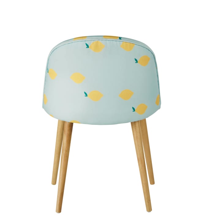 Maisons Du Monde Mauricette - Silla Infantil Vintage Azul Con Limones