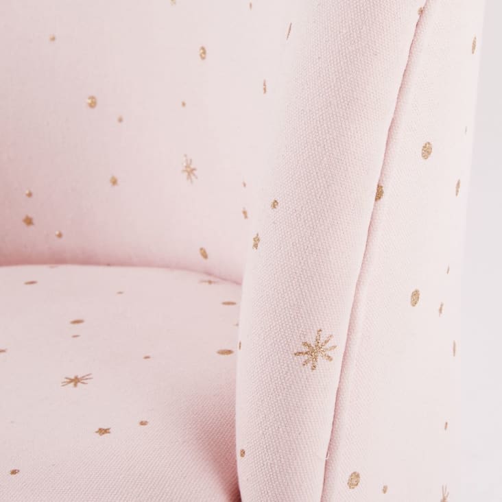 Maisons Du Monde Mauricette - Silla Vintage Rosa Con Estrellas Doradas