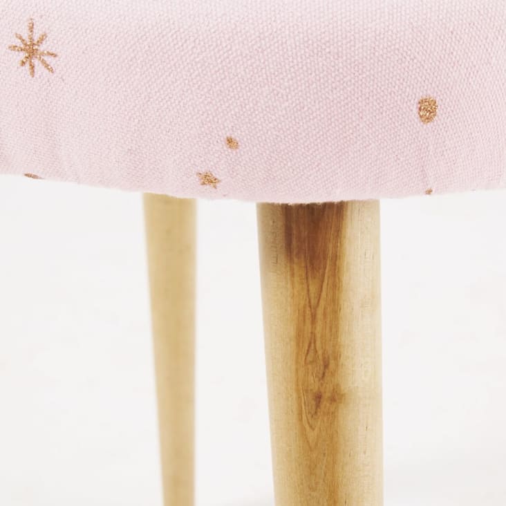 Maisons Du Monde Mauricette - Silla Vintage Rosa Con Estrellas Doradas