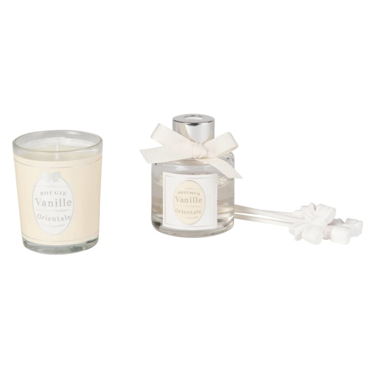 Maisons Du Monde Medaillon - Estuche Con Vela Perfumada 50g Y Difusor De Aroma Vainilla Oriental 30ml