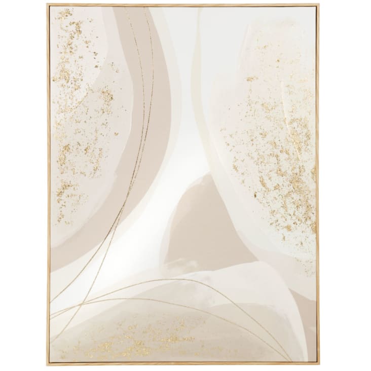 Maisons du Monde MELARA - Lienzo estampado en tonos rosa dorado y crudo 53x70