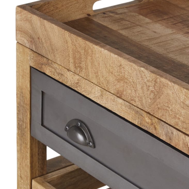Maisons Du Monde Melchior - Mesa De Cocina Auxiliar De Madera