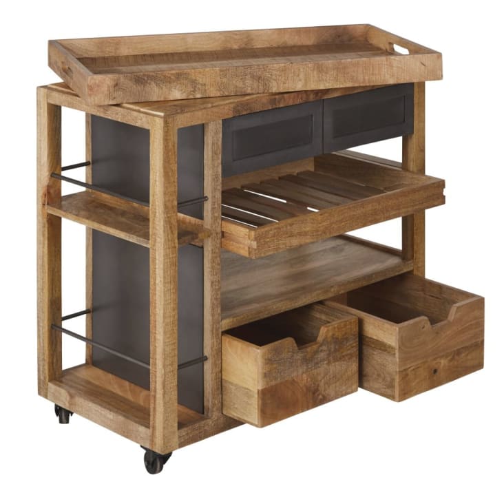 Maisons Du Monde Melchior - Mesa De Cocina Auxiliar De Madera
