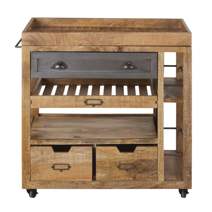 Maisons du Monde Melchior - Mesa de cocina auxiliar de madera