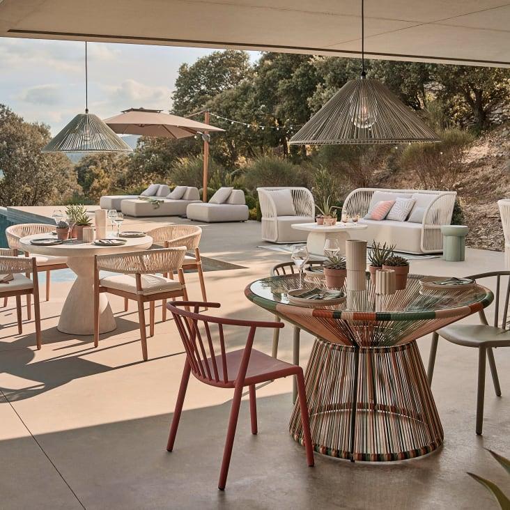 Maisons Du Monde MENAK - Lámpara De Techo De Exterior De Alambre Negro