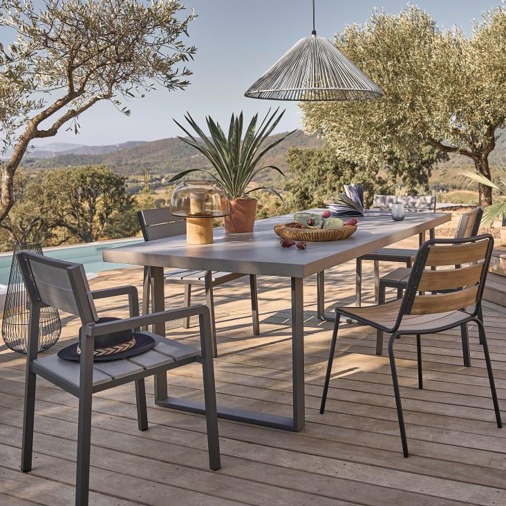 Maisons Du Monde MENAK - Lámpara De Techo De Exterior De Alambre Negro