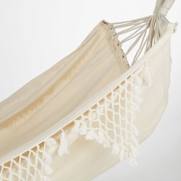 Maisons Du Monde MERCADORA - Hamaca Doble De Algodón Reciclado Doble En Beige Y 160x230
