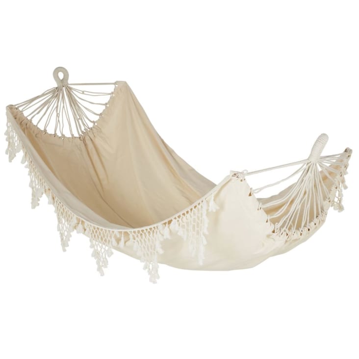 Maisons du Monde MERCADORA - Hamaca doble de algodón reciclado doble en beige y 160x230