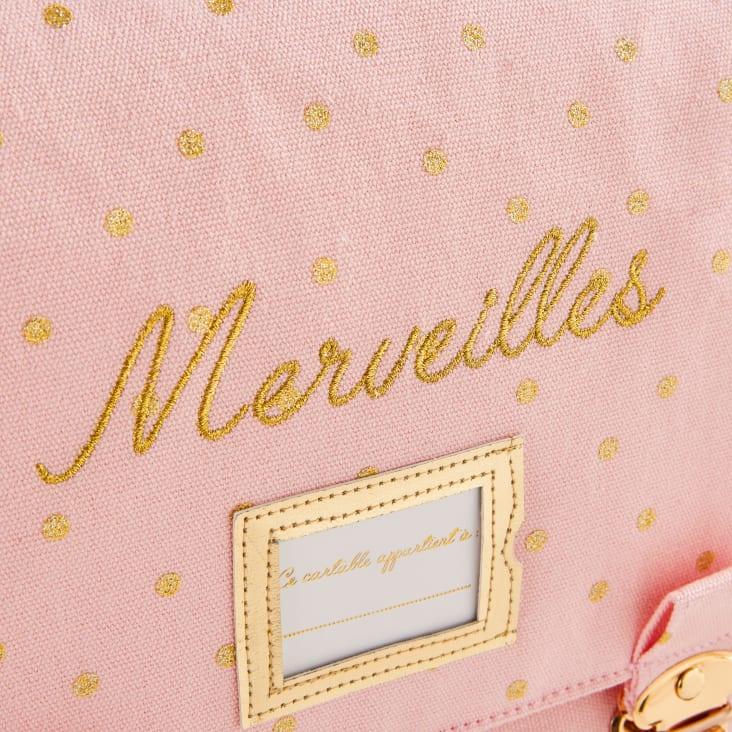 Maisons Du Monde Merveilles - Cartera Rosa Con Lunares Dorados
