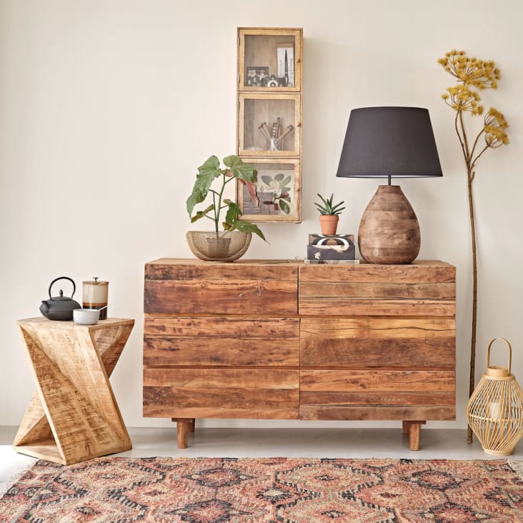 Maisons Du Monde Mesa Auxiliar De Acacia Y Madera De Neem