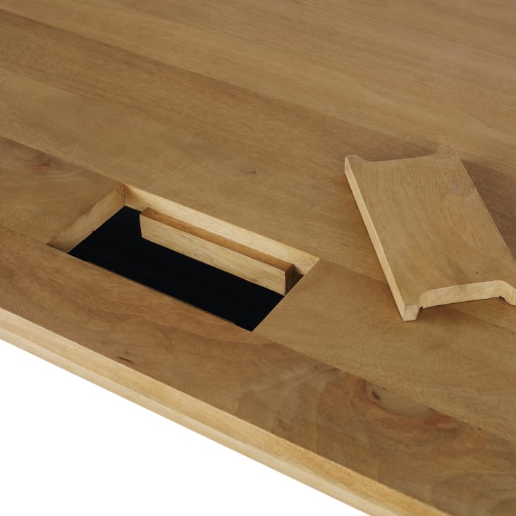 Maisons Du Monde Metropolis Business - Escritorio Profesional De Madera De Mango Y Metal Negro L. 160