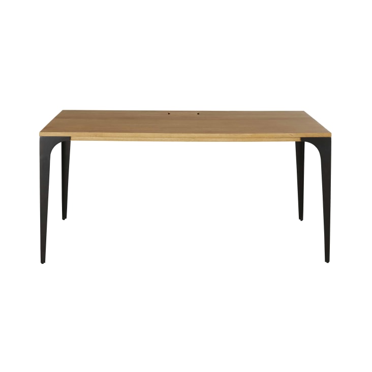 Maisons du Monde Metropolis Business - Escritorio profesional de madera de mango y metal negro L. 160