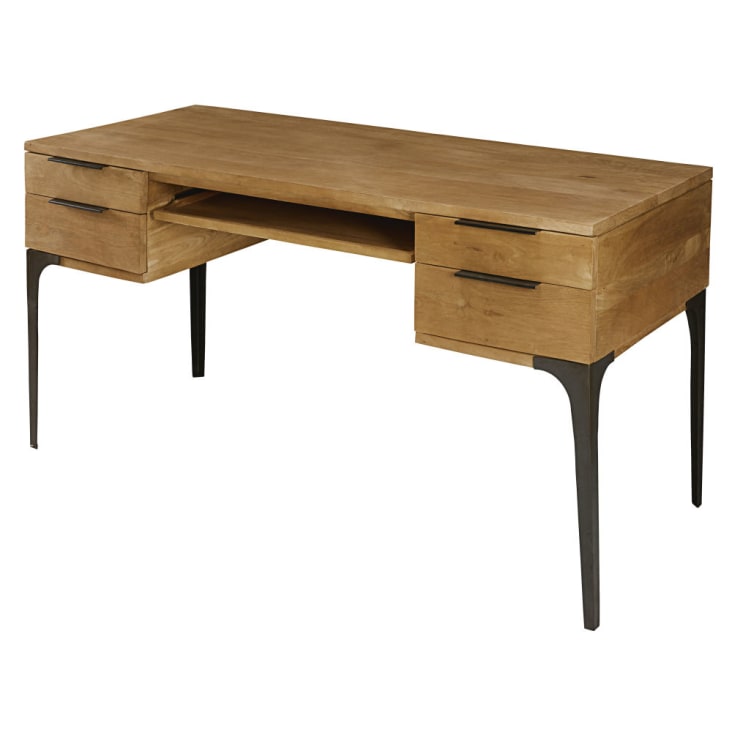 Maisons Du Monde Metropolis - Escritorio Con 4 Cajones De Mango Y Acacia