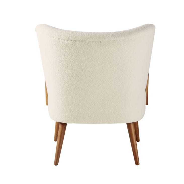 Maisons Du Monde Meyer - Sillón De Rizo Blanco Y Abedul Macizo