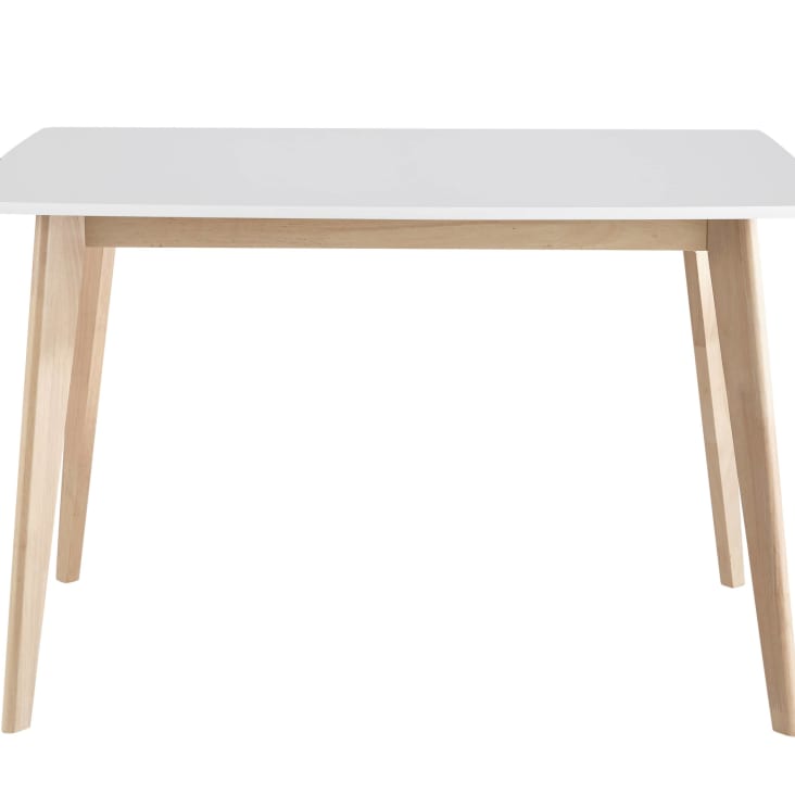 Maisons du Monde Mia - Mesa de comedor blanca para 4/6 personas L.120