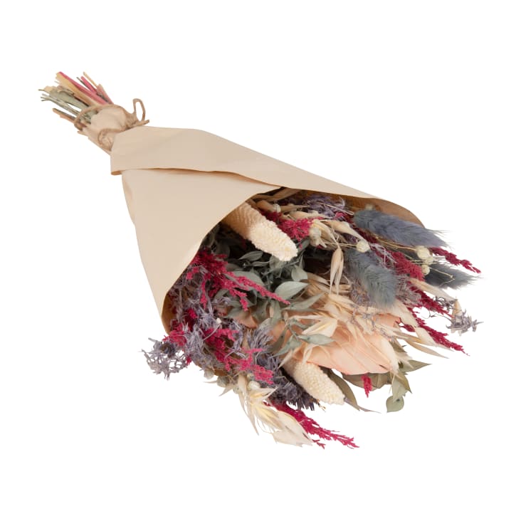 Maisons Du Monde Mia - Ramo De Flores Secas Beige Azul Y Rosa