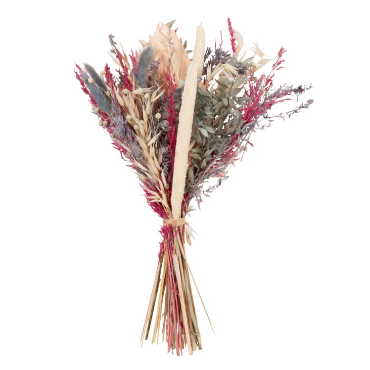 Maisons du Monde Mia - Ramo de flores secas beige azul y rosa