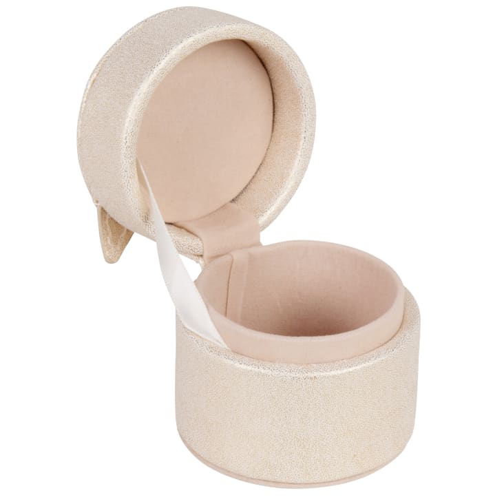 Maisons Du Monde MIAOU - Joyero Redondo Con Forma De Gato Beige Y Dorado