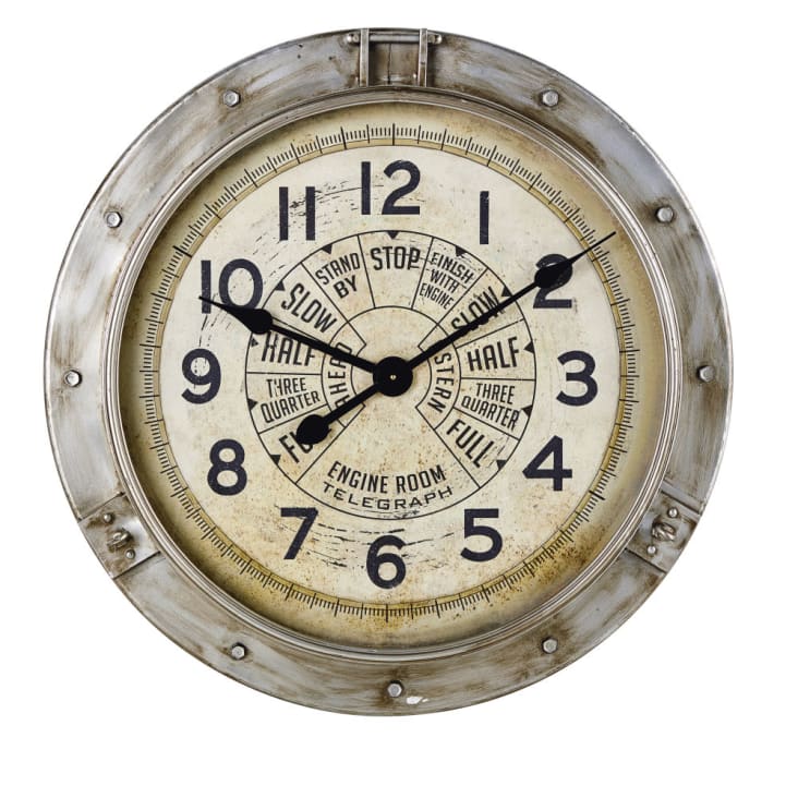Maisons du Monde MIDLAND - Reloj industrial de metal con efecto envejecido D.85