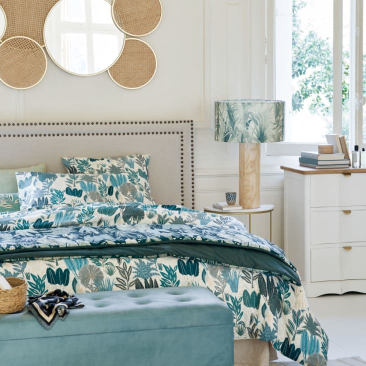 Maisons Du Monde Midtown - 2 Mesitas De Noche De Metal Dorado Y Mármol Blanco