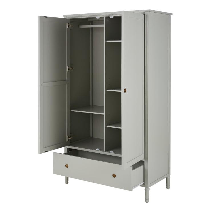 Maisons Du Monde Milie - Armario De 2 Puertas Gris Claro