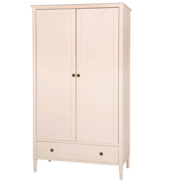 Maisons Du Monde Milie - Guardarropa Con 2 Puertas Y 2 Cajones En Rosa Empolvado
