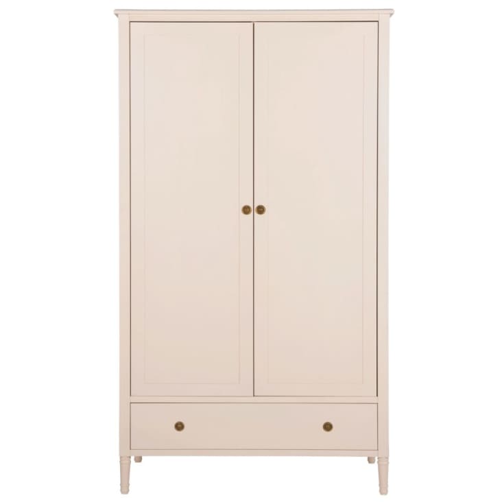 Maisons du Monde Milie - Guardarropa con 2 puertas y 2 cajones en rosa empolvado