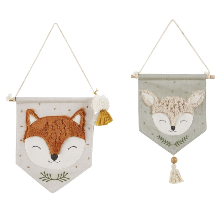 Maisons du Monde MIMIZAN - Banderines de animales multicolores para colgar (x2)
