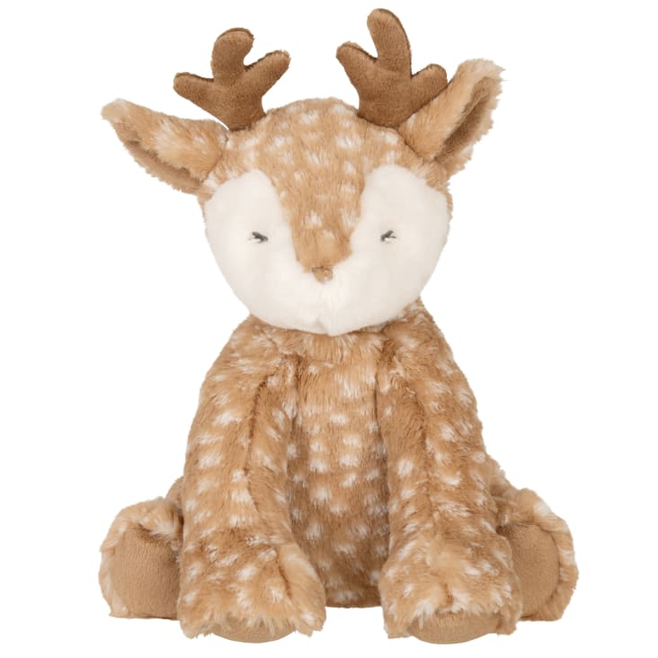 Maisons du Monde Mimizan - Ciervo de peluche blanco y marrón