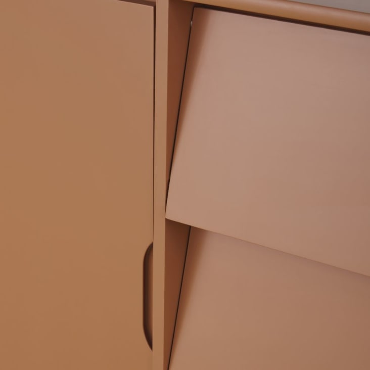 Maisons Du Monde Mimizan - Cómoda Doble Compatible Con Cambiador Con 1 Puerta Y 3 Cajones En Marrón Caramelo