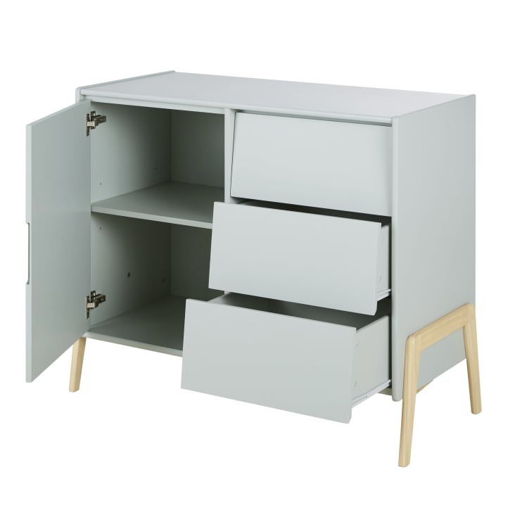 Maisons Du Monde Mimizan - Cómoda Doble En Verde Con 1 Puerta Y 3 Cajones