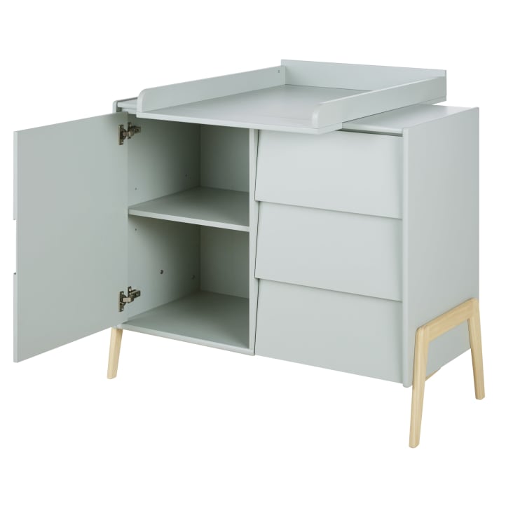 Maisons Du Monde Mimizan - Cómoda Doble En Verde Con 1 Puerta Y 3 Cajones